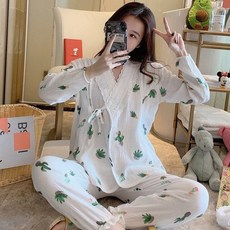 임산부 잠옷 임부잠옷 수유잠옷 임산부잠옷 수유복 홈웨어 면 출산 모유 수유 여름 얇은