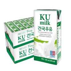 건국우유 멸균우유 200ml x 48팩, 48개