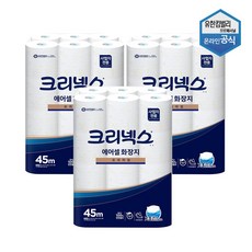 유한킴벌리 에어셀 물에 잘 녹는 화장지 프리미엄 45m 24롤 x 3팩 45090, 72개