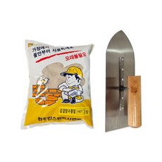 철물팩토리 급결 방수 시멘트 3kg 1개+흙손 세트 보수공사 균열 급결 틈새, 급결방수 시멘트3kg+흙손, 1개