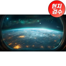 어항 입체 지구 우주 3D 접착식 백스크린, 1개, XK-1