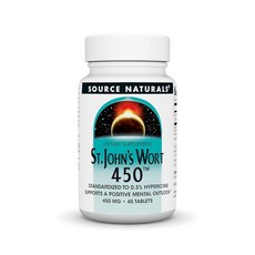 Source naturals 6768810550 Naturals 세인트 존스 워트 450mg 긍정적인 정신적 전망 지원 - 45정