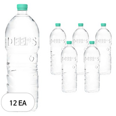 Deeps 에코그린 무라벨 먹는해양심층수, 12개, 2L