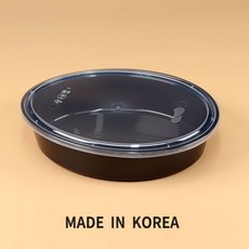 사출파스타덮밥용기 세트(1000ml/검정), 1개, 1개