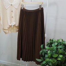 디바스타 여성용 찰랑이는 울 플리츠 주름 스커트