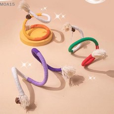 고양이장난감 스트링 인터랙티브 긁개 코튼 로프 물기 방지 씹는 젖니 모양 애완 동물 티저 지팡이, 1개, 3) A3