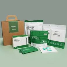 비긴에코 리빙 선물세트 2호 / 캡슐 세탁세제 이염방지시트 캡슐 세탁조클리너 건조기시트