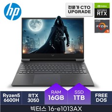 HP 빅터스 16-e1013AX, Free DOS, 16GB, 1TB, 블랙