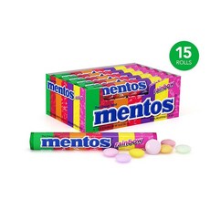 Mentos 멘토스 레인보우 껌 14개 15팩, 1개