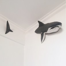 BEST IDEA 아빠 아기 상어 종이입체퍼즐 동물만들기 DIY 3D종이조립, 블랙