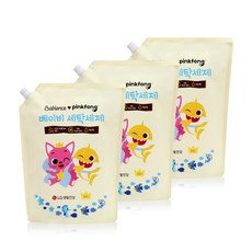 베비언스 핑크퐁 베이비 안심 세탁세제 리필, 3개입