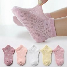 5 짝몫 0-5Yrs 아기 양말 여름 메쉬 코튼 만화 동물 소녀 귀여운 신생아 유아 액세서리