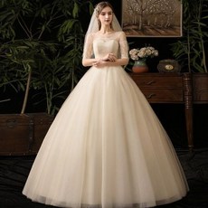 [해외] 우아한 웨딩 드레스 레이스 O넥 짧은 소매 자 수 공 가운 신부를위한 한 웨딩 드레스 VESTIDO DE NOIVA BRANCO