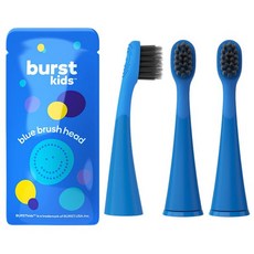 BUSTKIDS 칫솔헤드 3팩 - 착용감을 위한 전동 칫솔 교체 헤드 딥 클린을 소프트 칫솔모 – 브러시 9개월 공급 블루