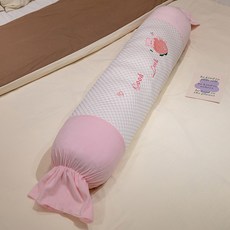 집콕바디필로우 안고자는 일자형 원형 긴베개 롱쿠션 대형 여름, 140 x 25cm, 핑크