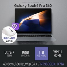 삼성 갤럭시북4 프로 360 NT960QGK-K71A [무선 마우스 증정], WIN11 Home, 16GB, 1TB, 그레이