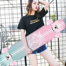 GRSOEZO GRSOEZO등학생 롱보드 초등 댄싱 스케이트 보드 42인치 스케이드, F