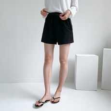 미니멀 더블코튼 3부 트레이닝 허리밴딩 반바지 리뷰후기