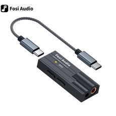  Fosi Audio DS1 DSD512 HiFi DAC 헤드폰 앰프 미니 오디오 USB DAC Amp 지원 3.5MM 및 4.4MM 듀얼 출력으로 32bit/768kHz, 보여진 바와 같이 