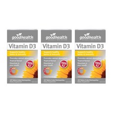 (호주/뉴질랜드) 굿헬스 비타민디 비타민D 비타민D3 120정 3팩 Good Health Vitamin D3 120s