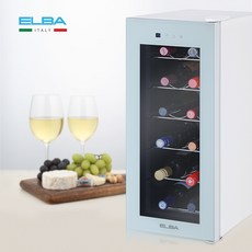 엘바 [신제품] 12병 보관 40L 퓨어화이트 와인셀러 EW40W12, 단일속성