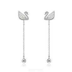 명품 스와로브스키 SWAROVSKI 5429270 ICONIC SWAN 스완 로듐 플래팅 귀걸이