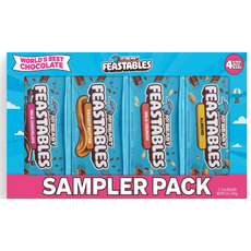 [Feastables MrBeast] 미스터 비스트 피스터블 초콜릿 미국 유투버 초콜렛 4개입 세트 Feastables MrBeast Chocolate Variety Pack, 1세트, 240g