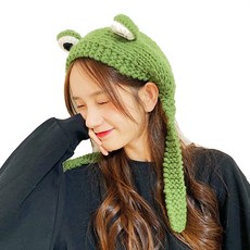 개구리 귀도리 모자_니트 귀마개 깜찍귀염 인기폭발