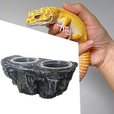 탈착식 휴대용 수생 애완 동물 케이스 쉬운 세척 물 접시 먹이 용기 거북이 작은 동물 도구, 1개