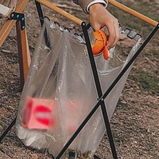 캠핑 쓰레기봉투 거치대 20L 청결한 실용적 세련된 간단한 모던한, 거치대+전용 메쉬망, 1개