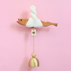 마켓유니버스 명주실 액막이 명태 도어벨 복참추가 현관종 경종 현관문종 원목, 명주실 체리원목 복참추가