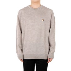 [Maison Kitsune]메종키츠네 20FW 베이지 폭스 헤드 울 니트 FM00528KT1036 BEIGE MELANGE