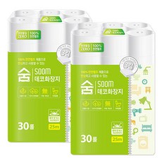 숨 천연펄프 3겹 25m x 2팩