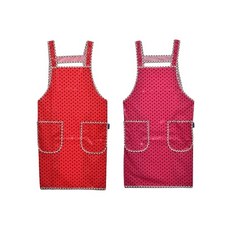하트무늬 전면방수 앞치마 식당 어린이집 공방