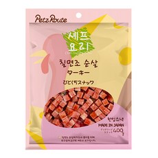 [도그러브]-펫츠루트 셰프요리 400g (연어야채/칠면조순살/닭가슴살치즈/닭가슴살야채)일본에서 온 기호성 좋은 칭찬 훈련용 강아지 간식, 칠면조순살, 1개