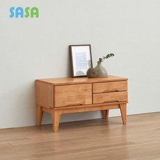 사사가구 시에라 고무나무원목 800 3칸서랍 좌식화장대 테이블, 내추럴, 내추럴