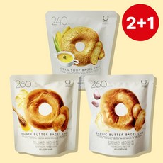 딜라이트프로젝트 베이글칩 허니버터 갈릭버터 옥수수스프 2+1 기획, 1세트, 175g