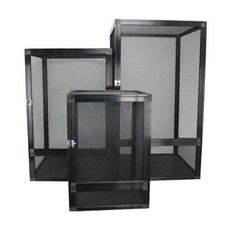 카멜레온 키우기 사육장 도어 케이지 곤충 박스, 3세대 블랙 아크릴 도어 박스 32x32x46, 1개