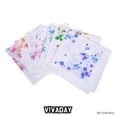 코빈VIVADAY-SC89 꽃프린팅 이중가제 손수건