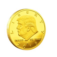 미국 대통령 기념 코인 주화 금화 트럼프 동전 공예품 소장 취미 수집 선물 세트, 2019년 골드 컬러개