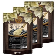 컬러푸드 쪄서 볶은 검은콩 서리태 가루, 3개, 500g