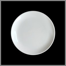 대명멜라민 미색 - 멜라민 신 원형접시 (국내생산 멜라민 흰그릇 하얀그릇 업소용그릇), (N-7-18경), 1개