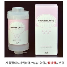 [GTPLUS] 샤워기필터 잔류염소제거 비타민C보습영양 장미향 샤워라떼-분홍 리뷰후기