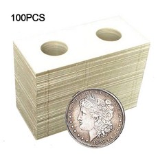 100pcs 40mm 골 판지 동전 홀더 스토리지 클립 케이스 종이 가방 플립 종이 보드 동전 컬렉션 홀더 공급 플립