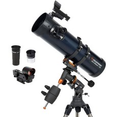 망원경 스코프 Celestron - AstroMaster 130EQ 뉴턴식 초보자를 위한 반사경 완전 코팅, 130EQ Newtonian