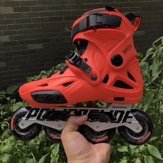 100% Original 2018 Powerslide Imperial Inline Skates 전문 슬라럼 인라인 스케이트 롤러 무료 스케이트, 04 주황색_05 39