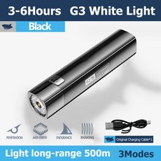 작업등 매우 밝은 LED USB 충전식 18650 야간 라이딩 캠핑용 휴대용 토치, 2)zeng A366, 1개