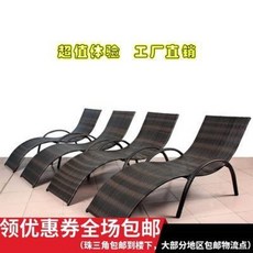 일광욕침대 해변 비치 수영장 아웃도어 테라스 야외 가구 리클라이너 백사장의자 넝쿨무늬 실내등편물 실외 비치레저, 01 안락의자(단층)