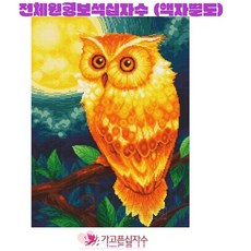 황금부엉이보석십자수