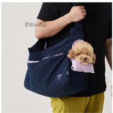 이동가방 마이플러피 높이 조절 강아지 이동 가방 업백 이동장 M사이즈 켄넬 고양이, 네이비 블루_L 가방 + 쿠션